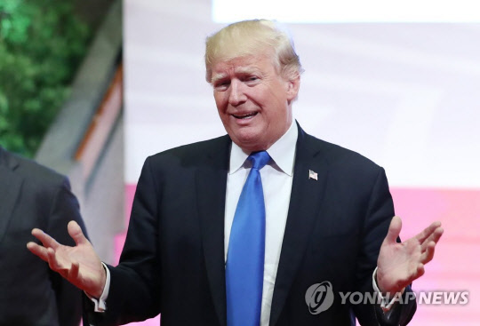 도널드 트럼프 미국 대통령. 연합뉴스